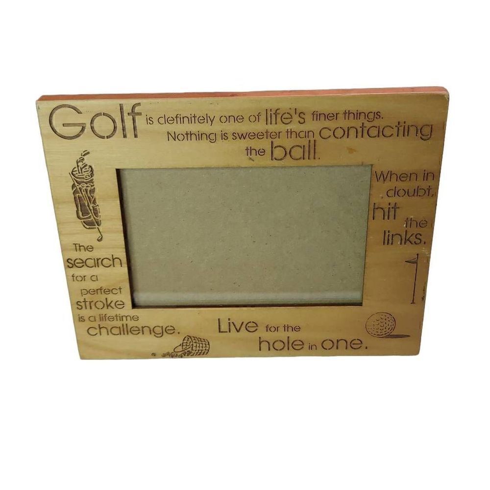 Lasercraft Your Golf Natural Engrave Wooden Frame 4 x 6